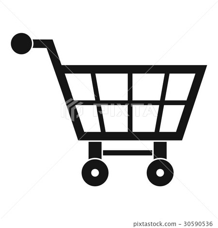 Shopping cart icon, simple style 30590536