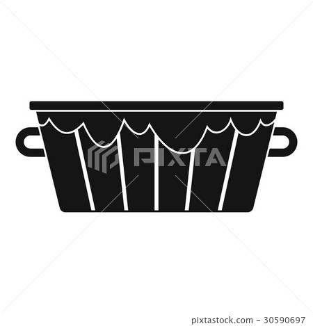 Wooden tub icon, simple style 30590697