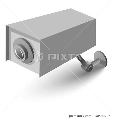 Surveillance camera icon, isometric 3d style - Stock Illustration ...
