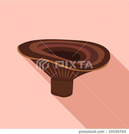 Lactarius deliciosus mushroom icon, flat style 30590764