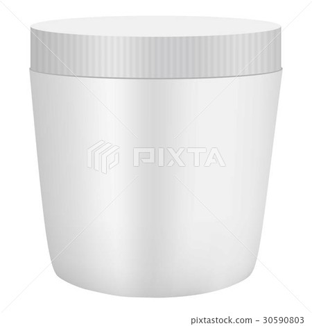 White plastic cosmetic container mockup 30590803