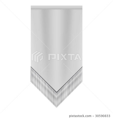 White pennant mockup, realistic style White pennant mockup, realistic style 30590833