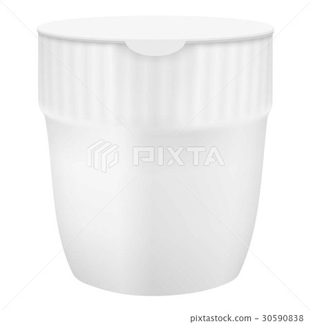 Plastic cup for noodles mockup, realistic style Plastic cup for noodles mockup, realistic style 30590838