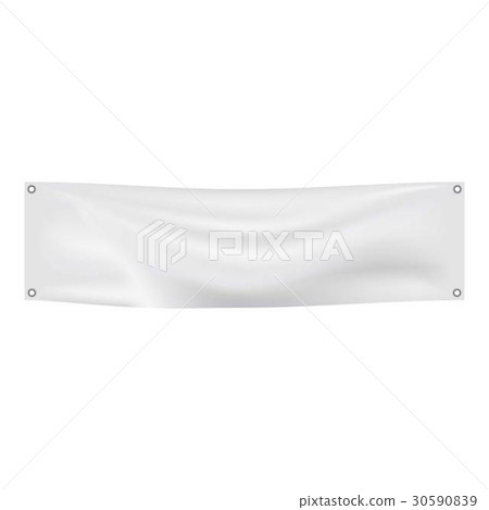 White banner mockup, realistic style White banner mockup, realistic style 30590839