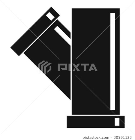 Tee fitting pipe icon, simple style 30591123