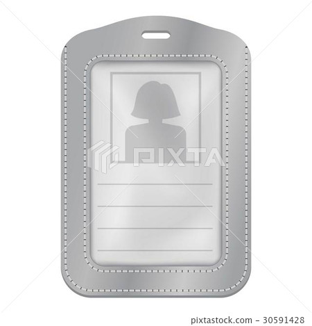 Identification plastic card mockup realistic style 30591428