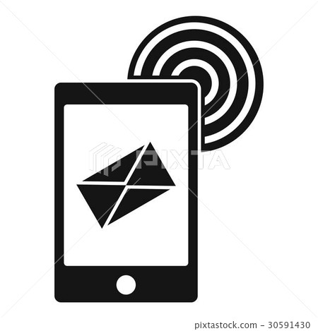 Mobile mail sign icon, simple style 30591430