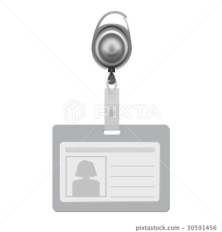 Blank ID with silhouette of woman mockup 30591456