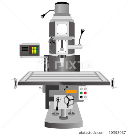 공작 기계 밀링 머신 스톡일러스트 30592087 Pixta