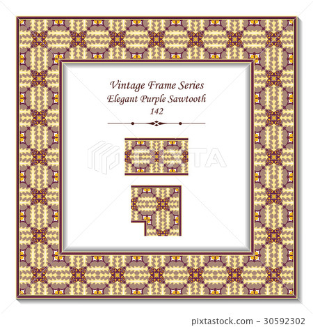 Vintage 3D frame Elegant Purple Sawtooth Cross Vintage 3D frame Elegant Purple Sawtooth Cross 30592302