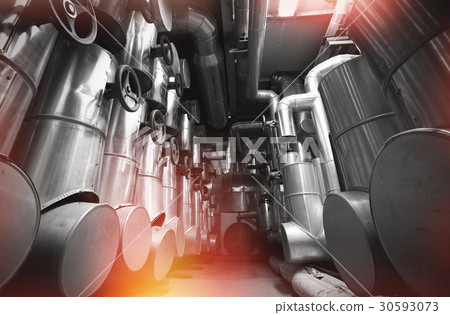 Industrial zone, Steel pipelines and cables 30593073