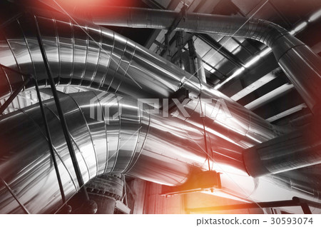 Industrial zone, Steel pipelines and cables  30593074