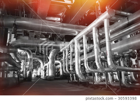 Industrial zone, Steel pipelines and cables  30593398