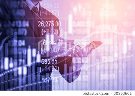 Stock market indicator and financial data view LED 30593601