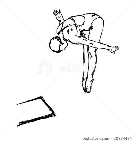 diving sport - vector illustration  30594454