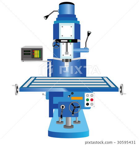 공작 기계 밀링 머신 스톡일러스트 30595431 Pixta