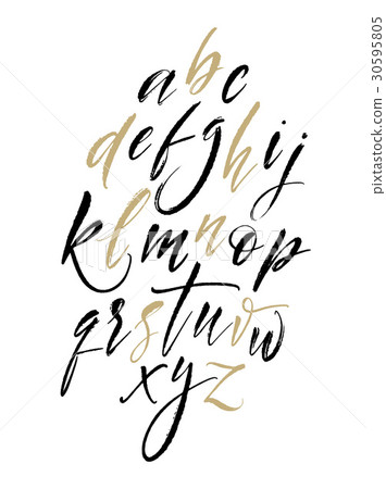 Brush Letters. Handwritten Script Alphabet. Hand 30595805