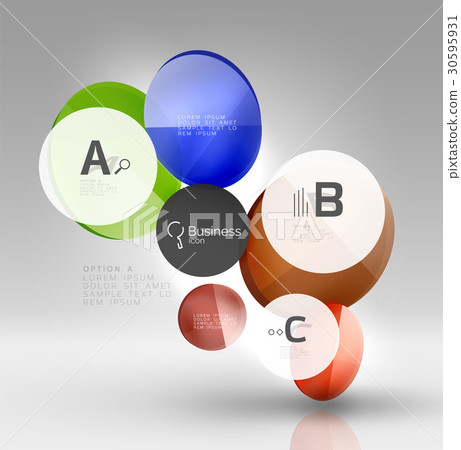 Circle modern business infographics design 30595931