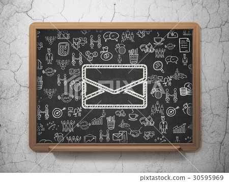 Business concept: Email on School board background Business concept: Email on School board background 30595969