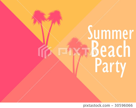 Summer beach party. Background with palm trees 30596066