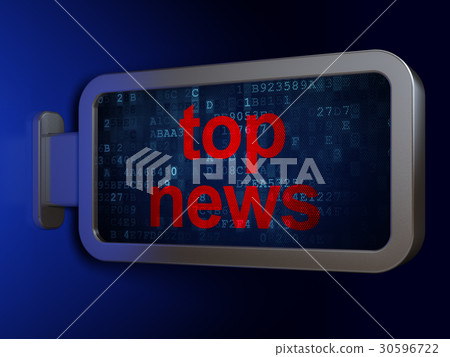 News concept: Top News on billboard background 30596722
