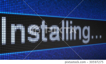 Ticker board with running text Installing 30597275