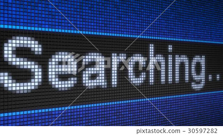 Ticker board with running text Searching 30597282