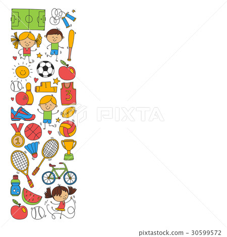 Children sport Fitness Football Volleyball Tennis Children sport Fitness Football Volleyball Tennis 30599572