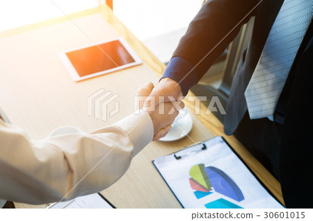 Business colleagues handshake after meeting 30601015