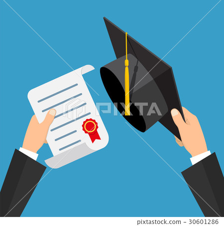 Concept of education. Graduation hat and diploma 30601286
