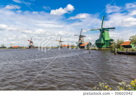 Traditional Dutch windmill Zaanse Schans Amsterdam 30602042