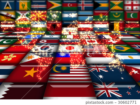 全球形象世界的旗幟 30602771