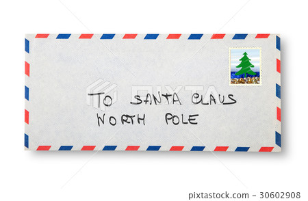 Close-up of envelope (To Santa Claus) Close-up of envelope (To Santa Claus) 30602908