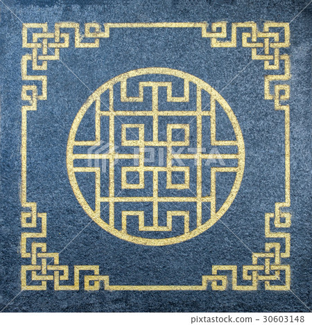 Tile granite dark blue chinese striped pattern 30603148