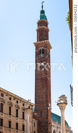 clock tower of Basilica Palladiana in Vicenza clock tower of Basilica Palladiana in Vicenza 30604232