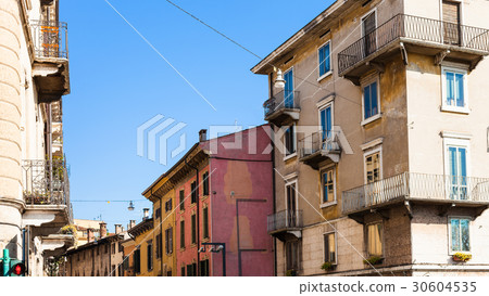 houses on street Via S Paolo in Verona city 30604535