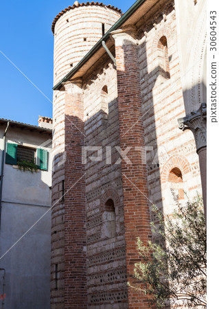 wall and tower of Chiesa di San Lorenzo in Verona wall and tower of Chiesa di San Lorenzo in Verona 30604543