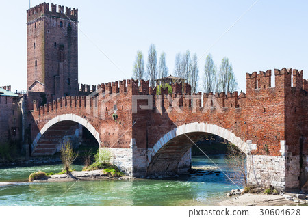 view of Castelvecchio Bridge on Adige River 30604628