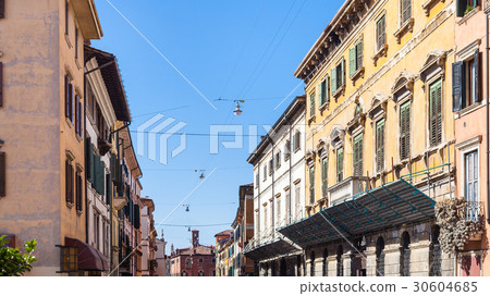 apartment houses on street in Verona city apartment houses on street in Verona city 30604685