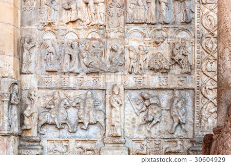 low relief of portal of Basilica di San Zeno low relief of portal of Basilica di San Zeno 30604929