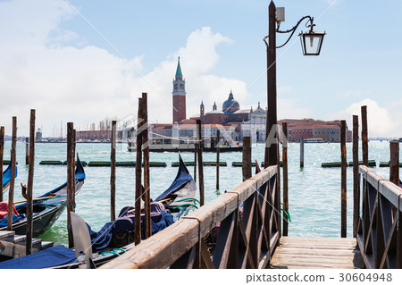 view of San Giorgio Maggiore from pier in Venice 30604948