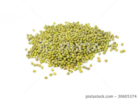 Mung beans isolated on white background 30605374