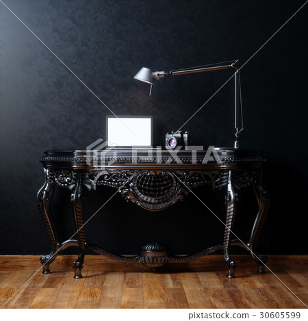 Classic interior furniture table lamp laptop Classic interior furniture table lamp laptop 30605599