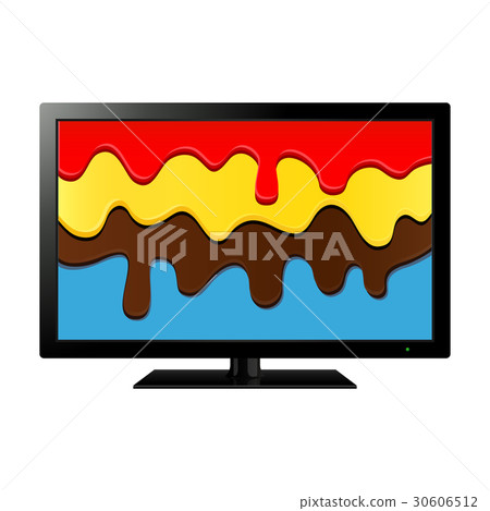 TV with paint on screen TV with paint on screen 30606512