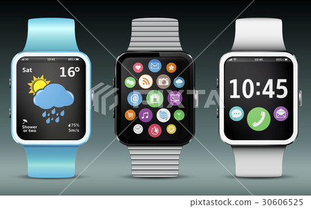 Smart watches with app icons and widgets 30606525