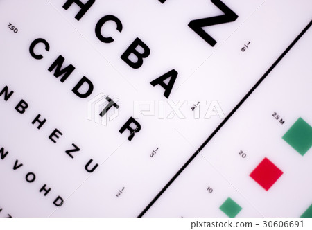 Optician eye test chart Optician eye test chart 30606691