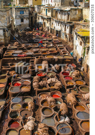 Tannery in Fez, Morocco 30607038