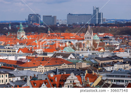 Aerial view of Munich. 30607548