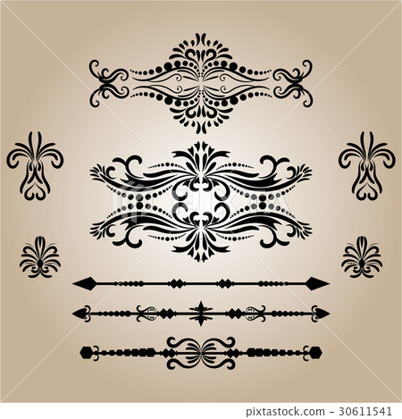 Vintage Decorations Elements. 30611541