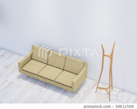 白色的房間和沙發 30612508